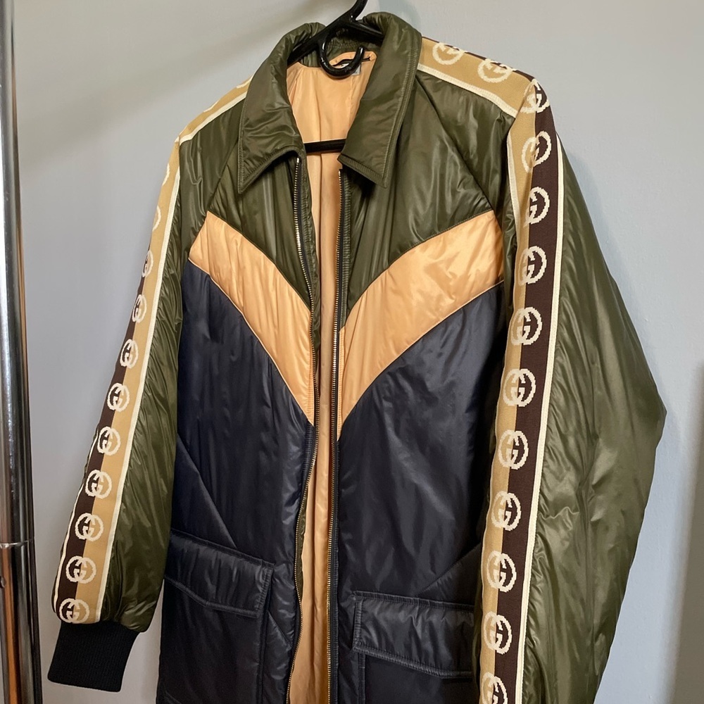 2020 GUCCI Interlocking G Logo Jacket - Men’s Puffer Jacket - Size 46 - Picture 4 of 13